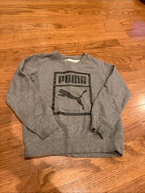 Puma Gray Crewneck Sweatshirt with Black Logo
